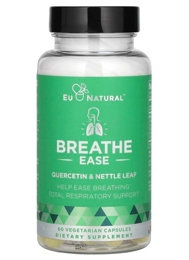 Eu Natural Breathe Ease Quercetin & Nettle Leaf 60 Vegetarian Capsules 
