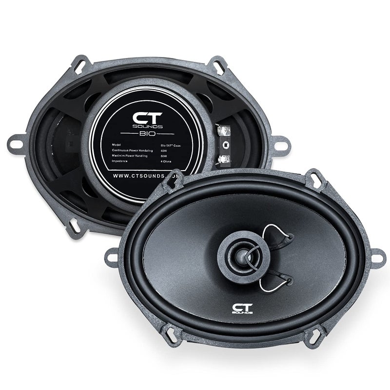 CT Sounds BIO-5X7-COX 5x7 Inch Coaxial Car Speakers, 160 Watts Max, Pair - Image 4