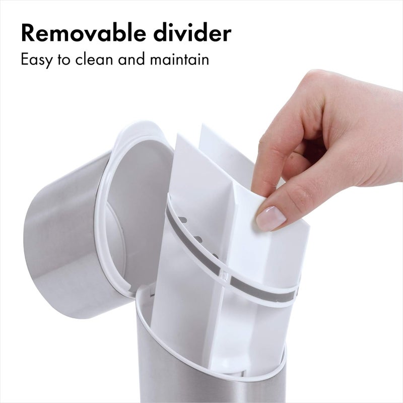 OXO Good Grips Stainless Steel Toothbrush Organizer, Bathroom Organizer and Storage, Toothbrush Holder for Countertop, Sleek Modern Bathroom Accessories - Image 3