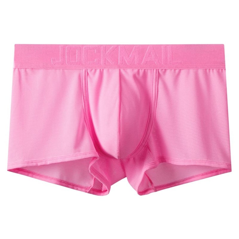 JOCKMAIL Mens Boxer Shorts Underwear Wide Belt Mens Underwear Trunks Boxerbriefs Men underpants Pink - Image 4