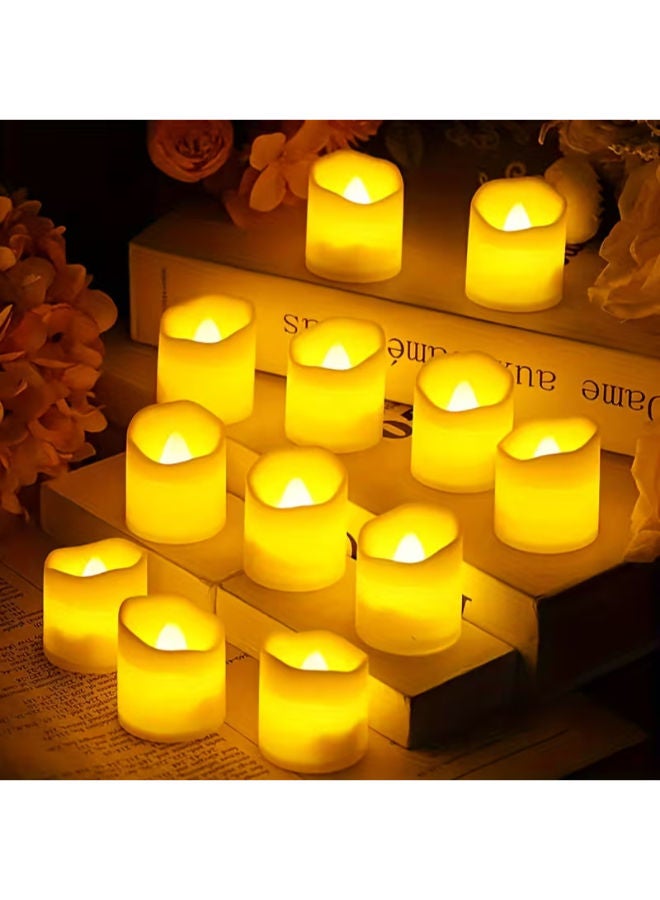 12 شمعة LED متوهجة بتصميم متموج لرمضان - Image 1