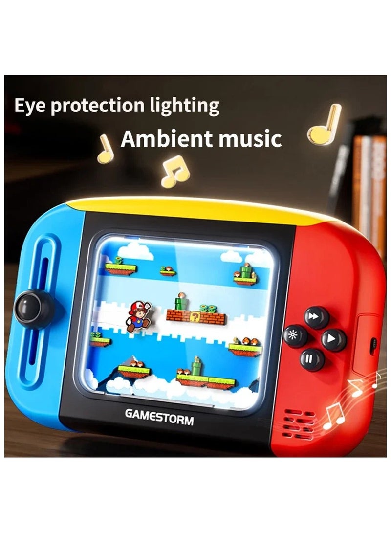 Children's Mini Puzzle Handheld Game Console Puzzle Vintage Color Matching Boy and Girl Eye Protection Toy - Image 1