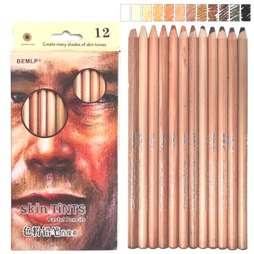 BEMLP 12 Professional Soft Pastel Pencils Wood Skin Tints Pastel Colored Pencils For Drawing School Lapices De Colores Stationery - Image 2