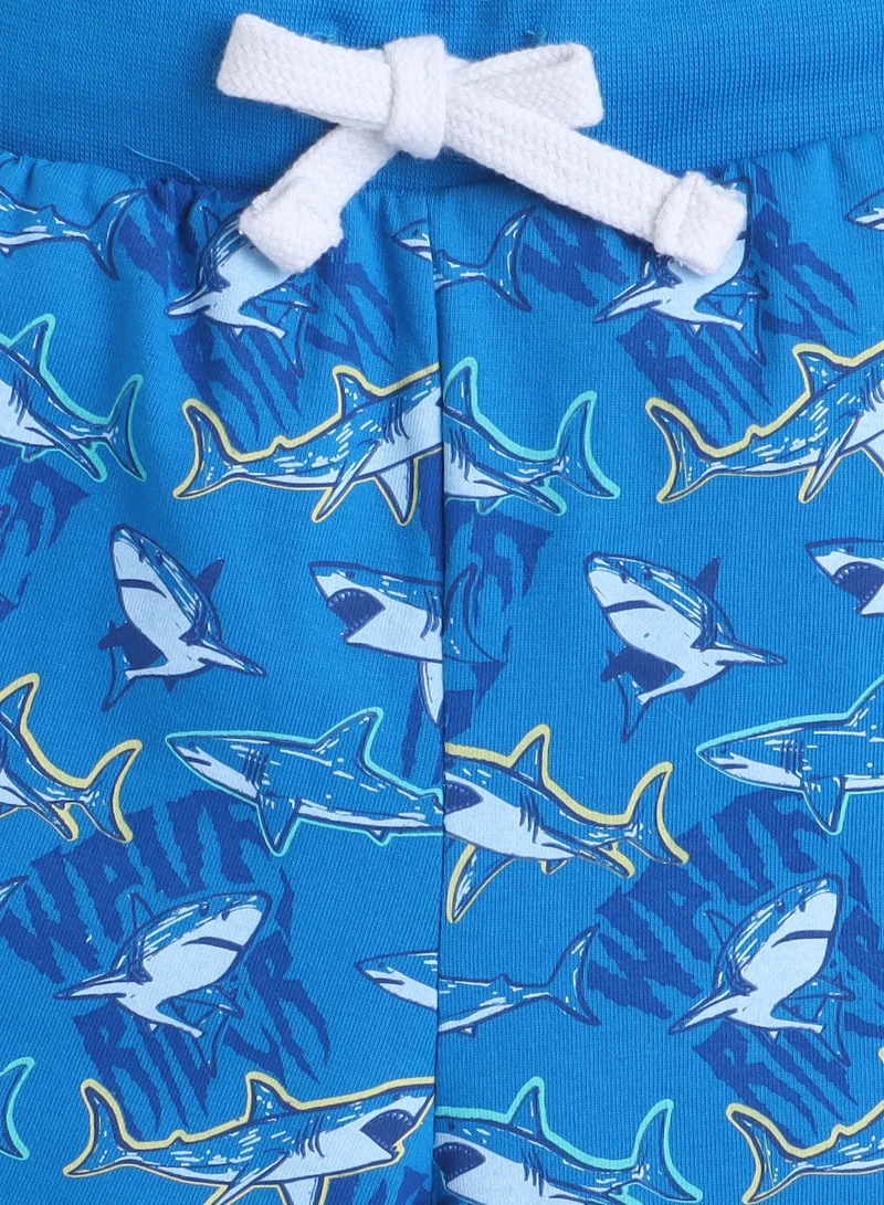 victor and jane Victor and Jane - Printed T-shirt and All-Over Printed Shorts Pyjama Set