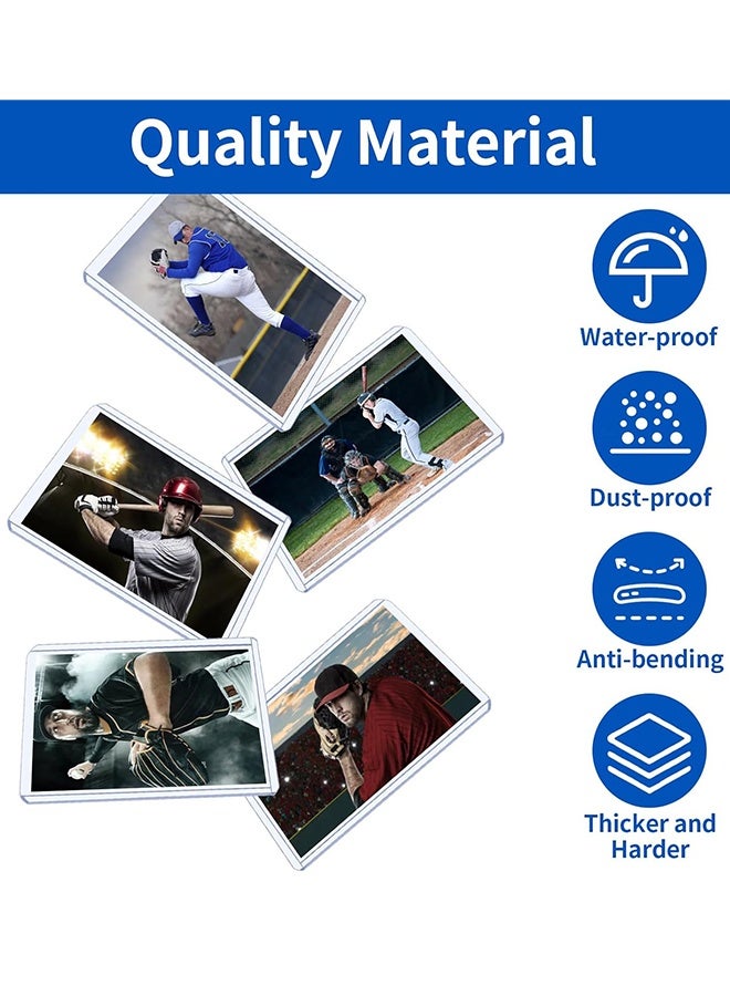 Sweet Life 50 Count Topload Card Holder, 35PT Topload Card Protector, 3" x 4" Hard Plastic Card Sleeves, Baseball Card Protector, Rigid Toploading Card Case for Collectible Trading Sports Cards  - Image 3
