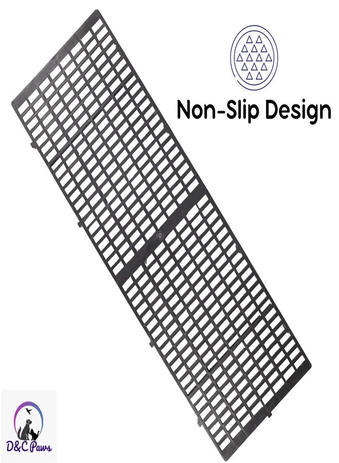D&C PAWS Pet Plastic Floor Mat 36 x 12 Inch Heavy Duty Waterproof Flooring Bed Mat Ideal for Dogs/Cat/Rabbit/Goat (Black, Pack of 2) - Image 3