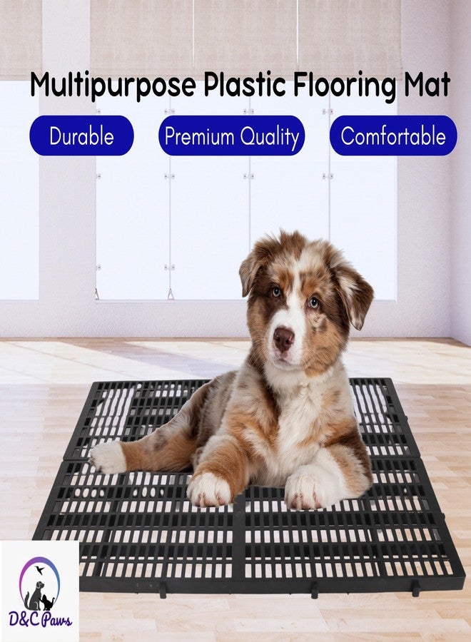 D&C PAWS Pet Plastic Floor Mat 36 x 12 Inch Heavy Duty Waterproof Flooring Bed Mat Ideal for Dogs/Cat/Rabbit/Goat (Black, Pack of 2) - Image 4