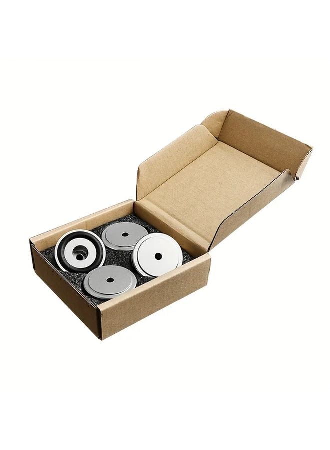 4PCS Silvery Aluminum Shock Absorbing Feet For Audio Amplifier Turntable - Image 1