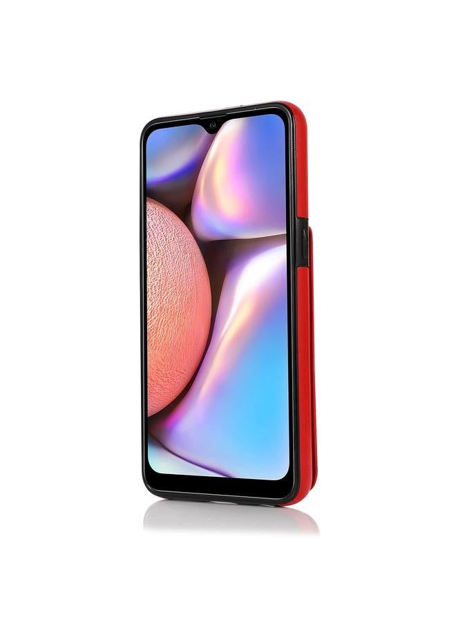 S-TOP Case For Samsung Galaxy A10s Solid Color PC + TPU Protective Case with Holder & Card Slots - Image 3