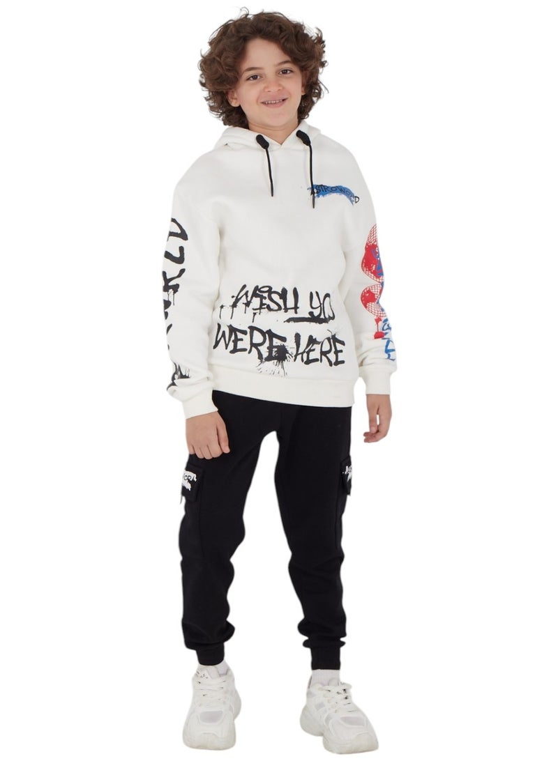 تشويس سويت شيرت هودي شتوي ميلتون ولادي "WORLD" – أفضل اختيار لطفلك في الشتاء – كود 201 - Image 1