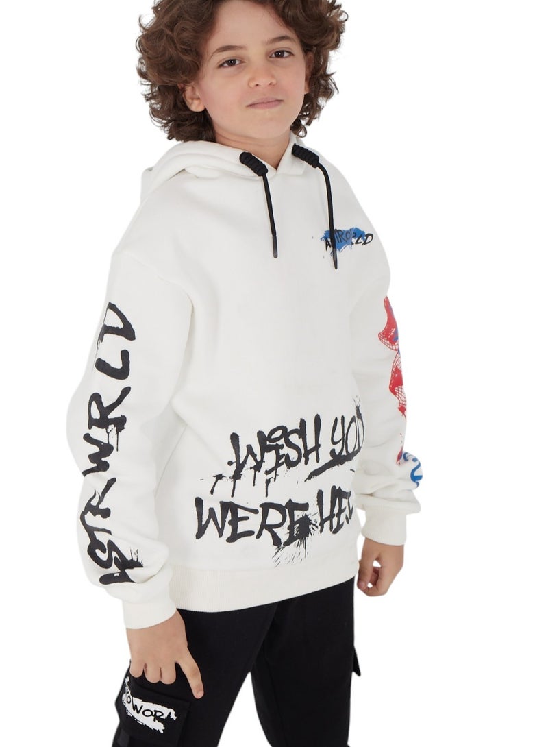 تشويس سويت شيرت هودي شتوي ميلتون ولادي "WORLD" – أفضل اختيار لطفلك في الشتاء – كود 201 - Image 5