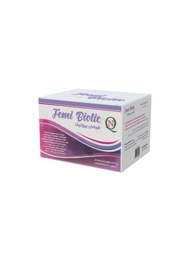 Noor AlQmar Femi Biotic with Probiotic to Boost Immunity for Women – 20 Sachets  - Image 5
