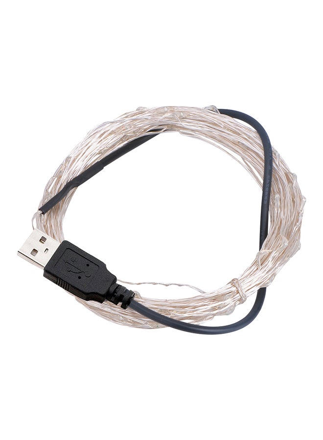 إسكدنيا شريط إضاءة للزينة بمصابيح LED يعمل بمنفذ USB أبيض دافئ - Image 1