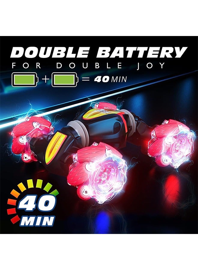 سيارات تحكم عن بعد خالية من التداخل للأطفال والكبار سيارة تحكم عن بعد بأربع عجلات وجهاز استشعار للحركة بتردد 2.4 جيجاهرتز وسيارة تحكم عن بعد باليد تقوم بالمناورات بالضوء. - Image 2