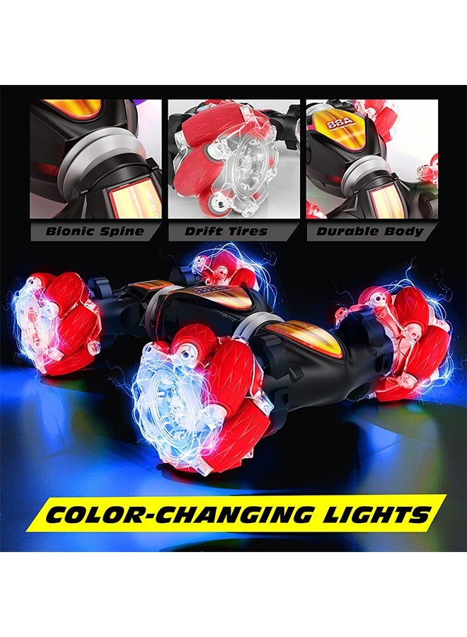 سيارات تحكم عن بعد خالية من التداخل للأطفال والكبار سيارة تحكم عن بعد بأربع عجلات وجهاز استشعار للحركة بتردد 2.4 جيجاهرتز وسيارة تحكم عن بعد باليد تقوم بالمناورات بالضوء. - Image 3