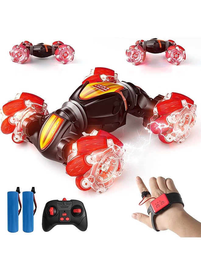 سيارات تحكم عن بعد خالية من التداخل للأطفال والكبار سيارة تحكم عن بعد بأربع عجلات وجهاز استشعار للحركة بتردد 2.4 جيجاهرتز وسيارة تحكم عن بعد باليد تقوم بالمناورات بالضوء. - Image 1