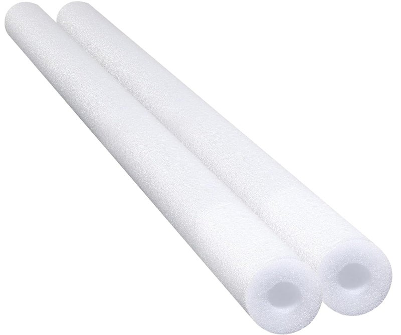 Chochkees Floating Pool Noodles Foam Tube 2-Pack, Thick Hollow Noodles for Floating in The Swimming Pool, 52" Inches Long (White) - Image 1
