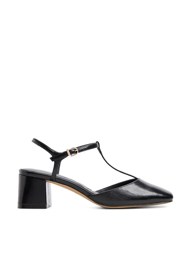 Bianna Ladies Black Heeled Shoes