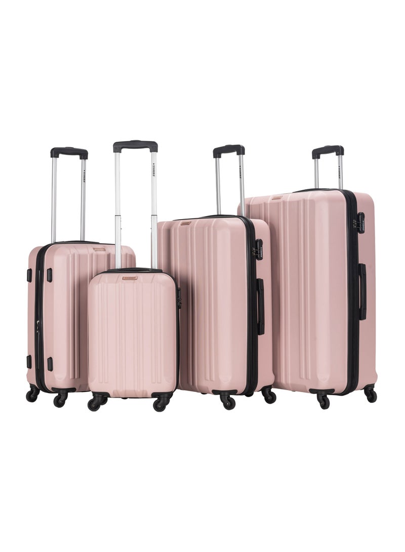 ستارجولد 4 عبوات من عربة أمتعة مقفلة ذات رقم دوار للجانب الصلب - Image 1