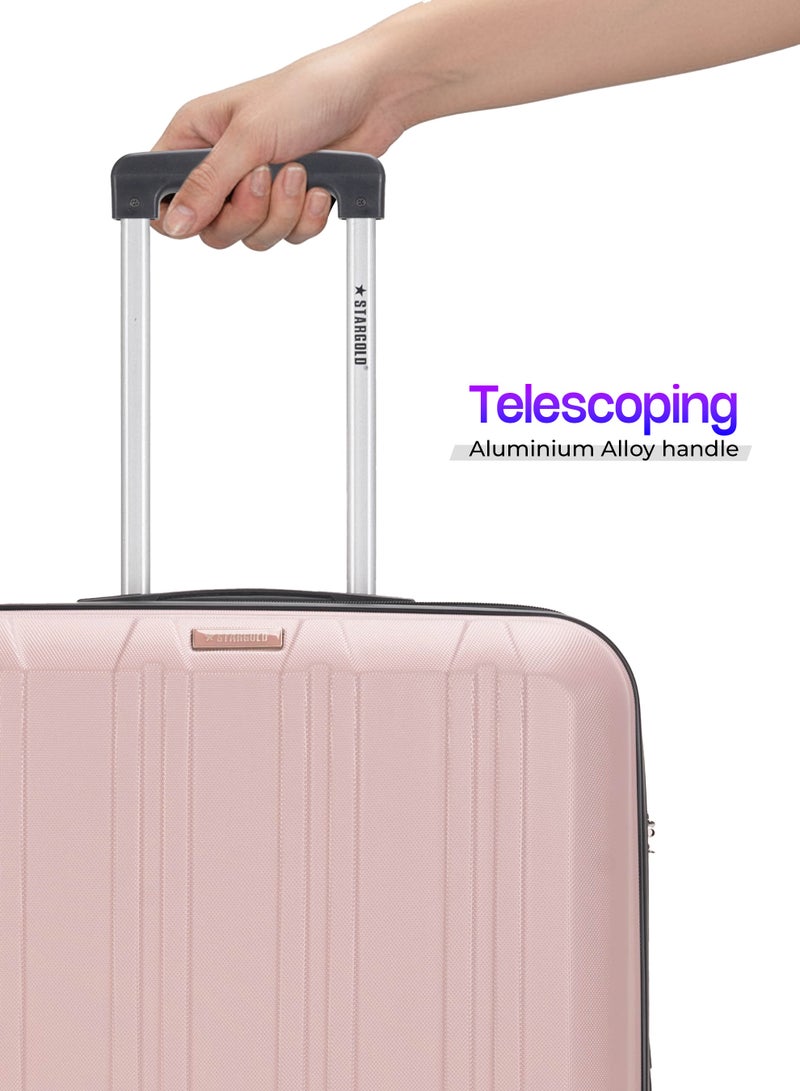 ستارجولد 4 عبوات من عربة أمتعة مقفلة ذات رقم دوار للجانب الصلب - Image 2