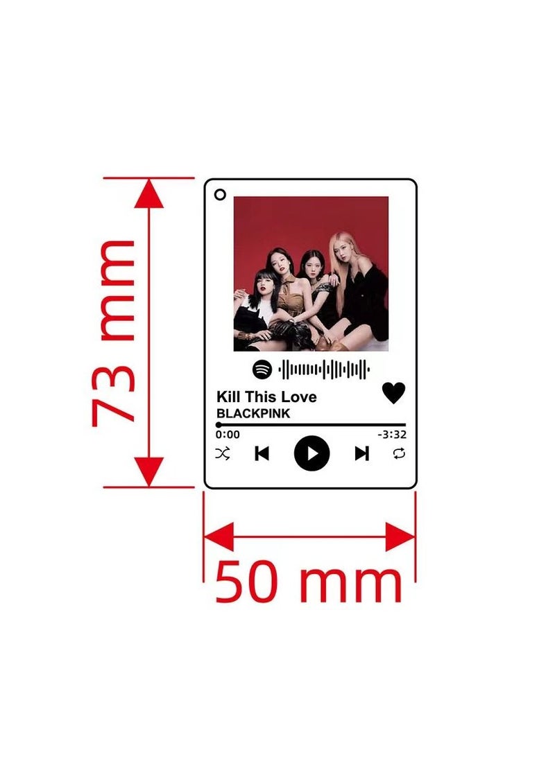Black Pink  Lyrics Keychain