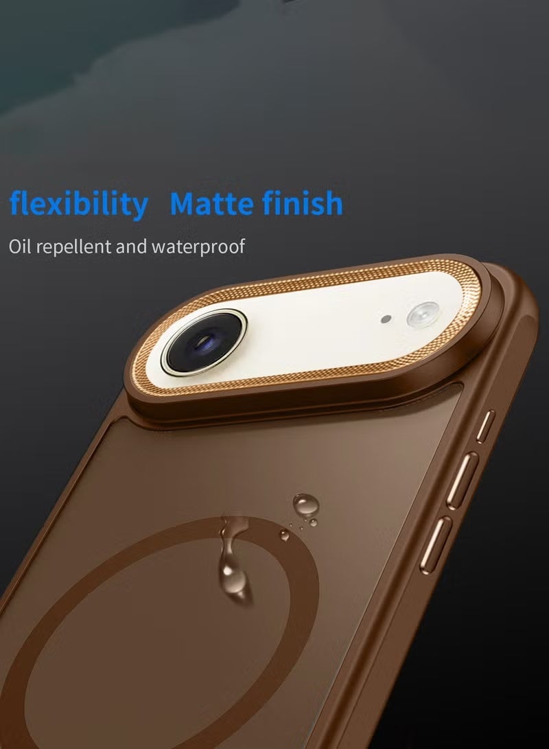 TIGER Apple iPhone Air 5G 2025 Case – Brown Hard Silicone Hybrid Translucent Magnetic MagSafe Compatible Slim Protective Cover | Shockproof Lightweight Anti-Slip Case with Scratch-Resistant Finish & Precise Cutouts | Model MCMPMN - Image 2