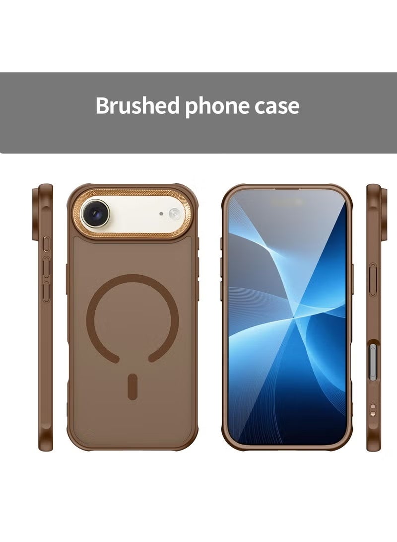 TIGER Apple iPhone Air 5G 2025 Case – Brown Hard Silicone Hybrid Translucent Magnetic MagSafe Compatible Slim Protective Cover | Shockproof Lightweight Anti-Slip Case with Scratch-Resistant Finish & Precise Cutouts | Model MCMPMN - Image 4
