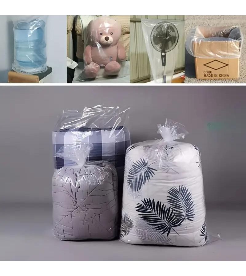 60 Large Plastic Storage Bags Protect Clothes Bedding From Water Dust For Moving - Image 3