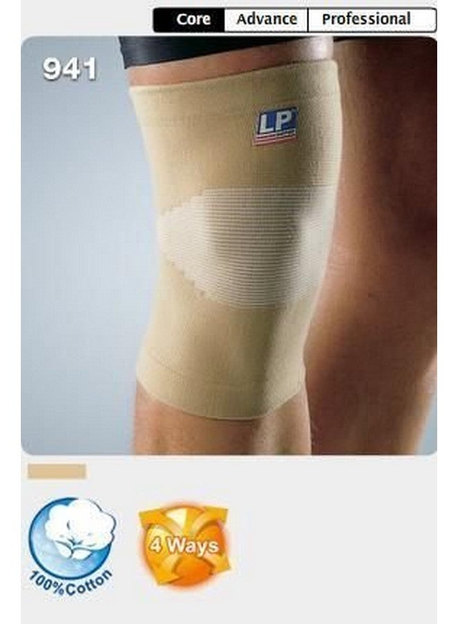 LP Supports 941 Elastic Knee Support, Beige, multicolour, medium - Image 3