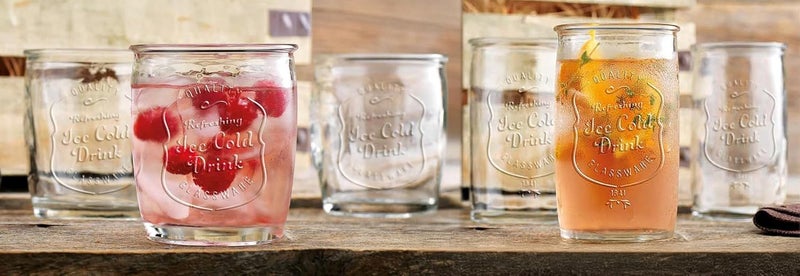 Glaver's Ice Cold Set of 8 Drinking Glasses 4-20 Oz Highball Glasses, and 4-13 Oz Whiskey Glass Cups For Everyday Home Use Water glasses, Beer, Juice, Cocktail. - Image 4