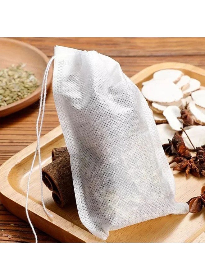 100-Piece Multi-Use Disposable Drawstring Filter Bags for Tea, Herbs, and Spices (10x12 cm) - Image 3