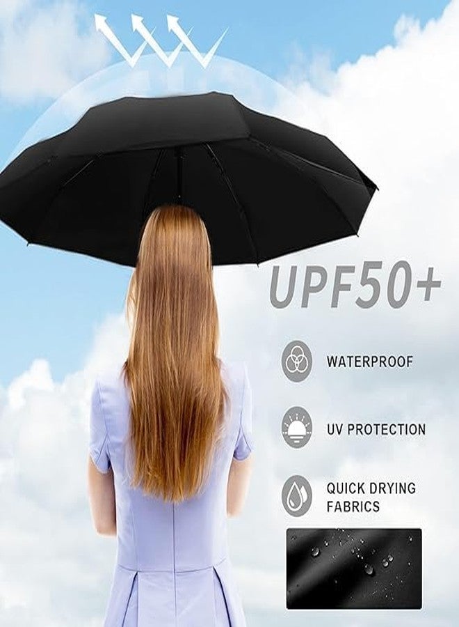 TRIVYOM Mini Folding Windproof & Compact UV Umbrella || UV Sun Protection Sun Lightweight Tiny Pocket Umbrella || Ergonomic Handle || Portable Design for Men & Women ||Tiny Pocket Umbrellas with Case - Image 3