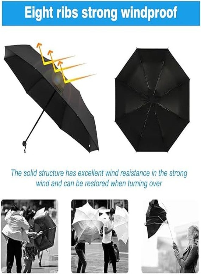 TRIVYOM Mini Folding Windproof & Compact UV Umbrella || UV Sun Protection Sun Lightweight Tiny Pocket Umbrella || Ergonomic Handle || Portable Design for Men & Women ||Tiny Pocket Umbrellas with Case - Image 4