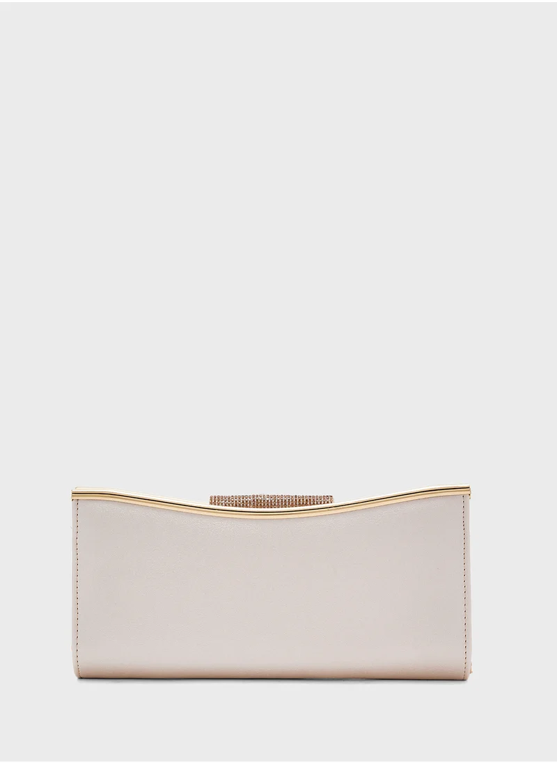 خزانة Metallic Strap Clutch Bag