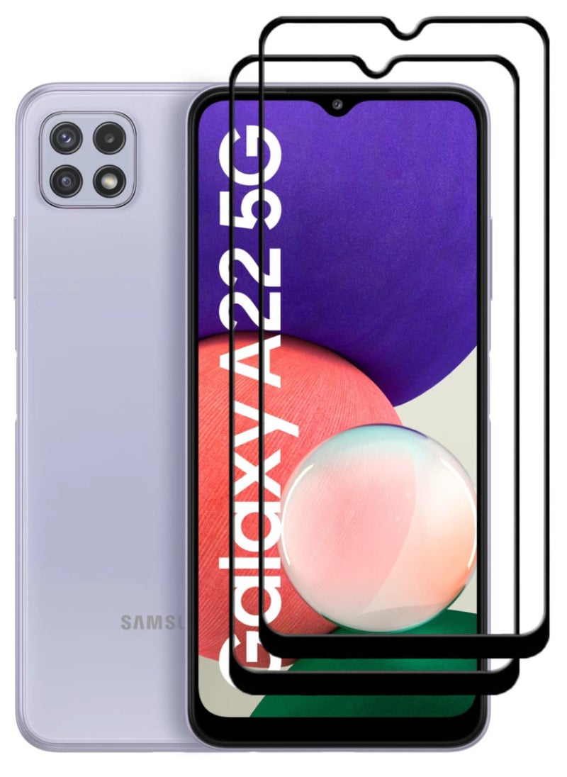 ACLIX 2 Pieces Antistatic ESD Dustproof Premium Quality High Definition Tempered Glass Screen Protector Designed For Samsung Galaxy A22 5G - Image 1