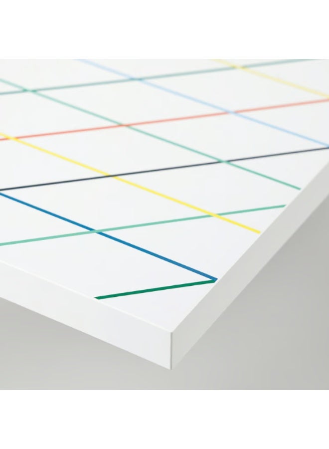 سطح طاولة، شبكي/متعدد الألوان، 140×60 سم - Image 2