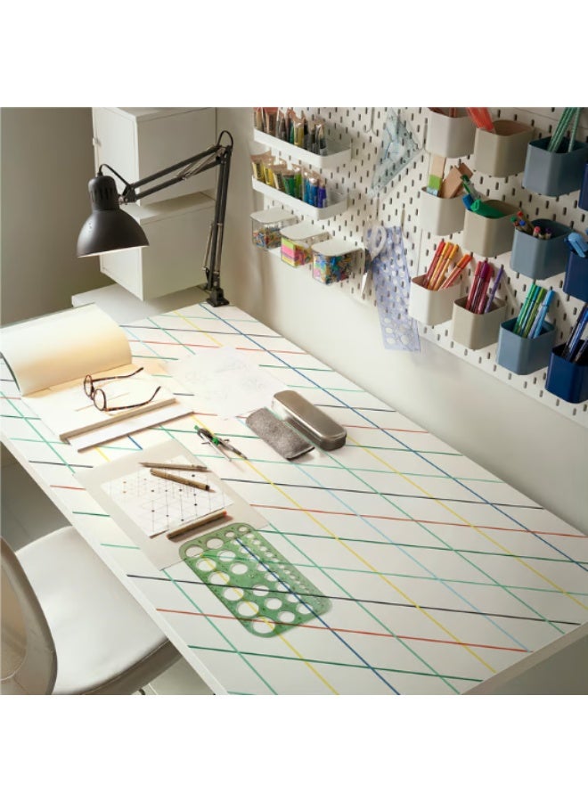 سطح طاولة، شبكي/متعدد الألوان، 140×60 سم - Image 3