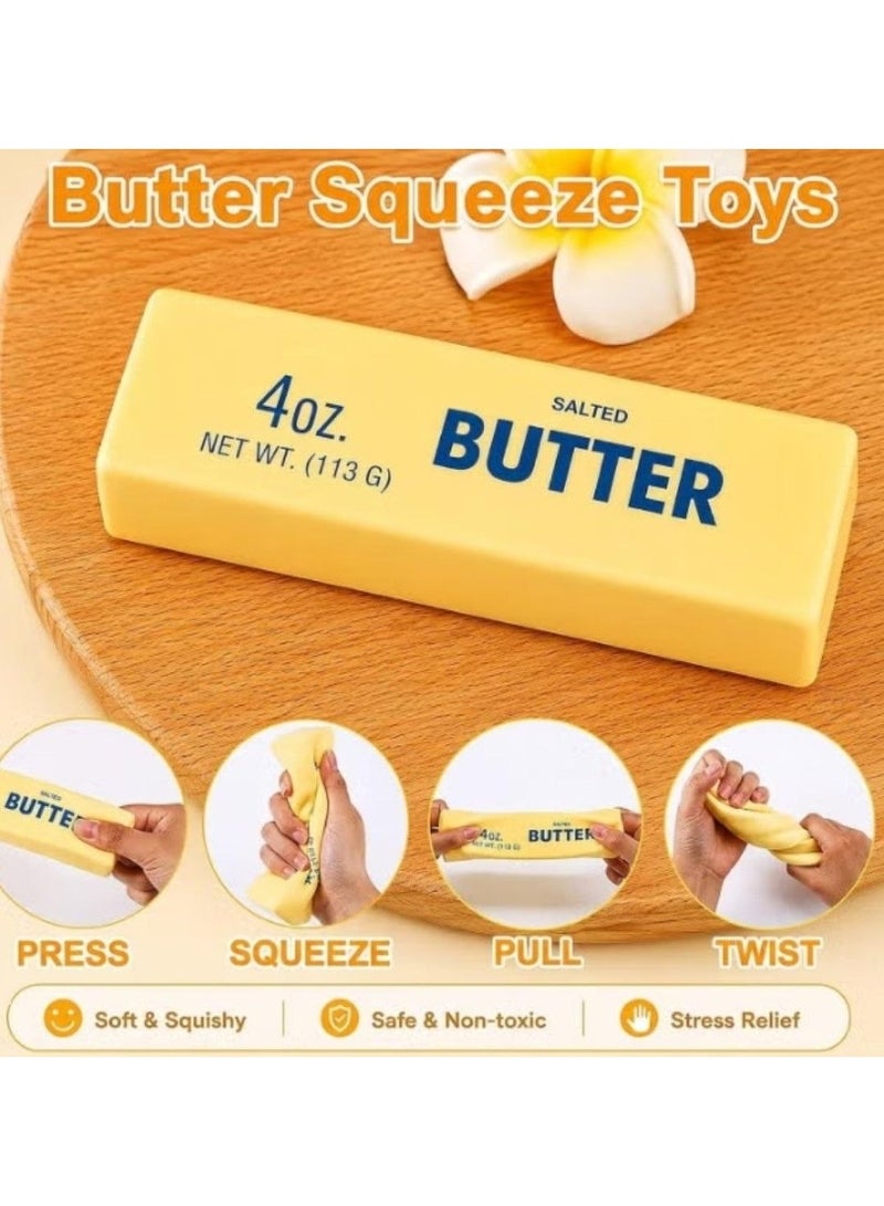 Butter Squishy- Slow Rising Fidget Toys, Novelty Stress Relief Butter Squeeze Toy for Adults & Kids, Party Favors Gift Sensory Toy (1 PC) - Image 3