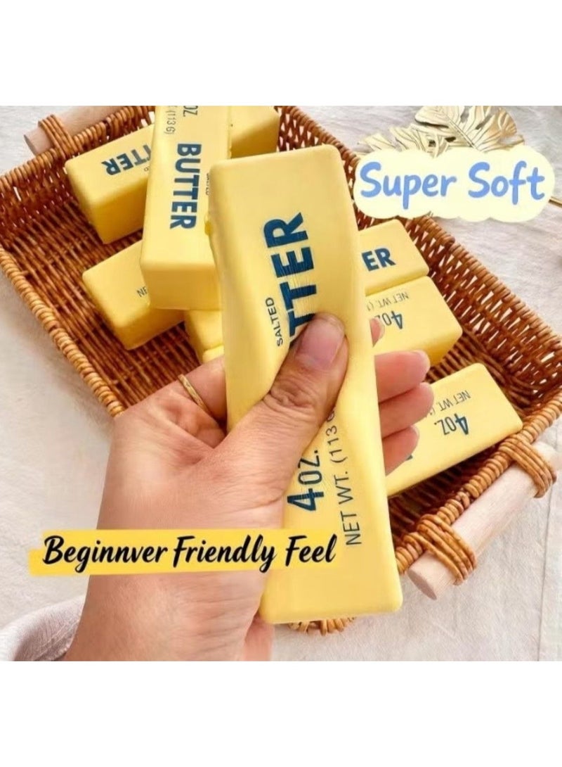Butter Squishy- Slow Rising Fidget Toys, Novelty Stress Relief Butter Squeeze Toy for Adults & Kids, Party Favors Gift Sensory Toy (1 PC) - Image 5