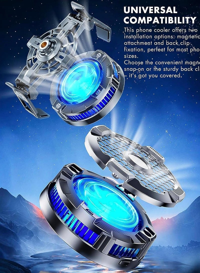 XiuWoo Magnetic Phone Cooler Cooling Fan with Semi-Conductor Chip,Lightweight Quiet Universal Radiator for Tiktok Live Streaming, Outdoor Vlog Mobile Gaming - Image 2