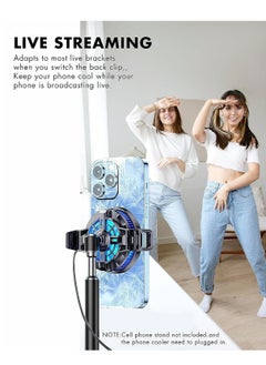 XiuWoo Magnetic Phone Cooler Cooling Fan with Semi-Conductor Chip,Lightweight Quiet Universal Radiator for Tiktok Live Streaming, Outdoor Vlog Mobile Gaming  - Image 4