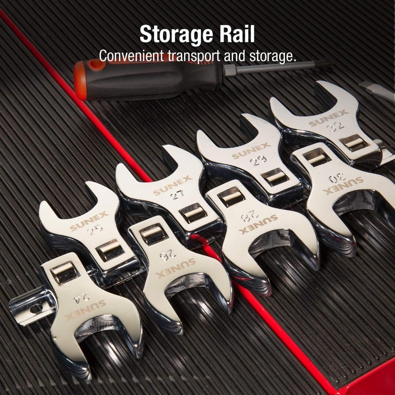 Sunex 9730A 8 Piece 1/2" Dr. Jumbo Metric Crowfoot Wrench Set CRV - Image 5