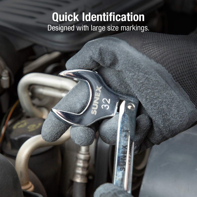 Sunex 9730A 8 Piece 1/2" Dr. Jumbo Metric Crowfoot Wrench Set CRV - Image 4