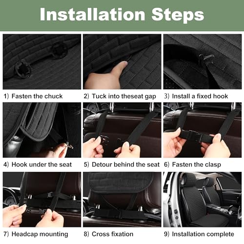 VarCozy Linen Car Seat Covers, Breathable Front Pair Seat Covers for Cars with Non-Slip Protector for All Seasons, Universal Front Seat Covers for Cars, SUVs, Trucks - Image 5
