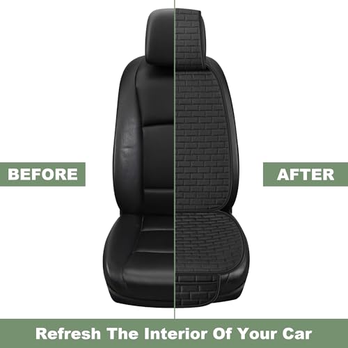 VarCozy Linen Car Seat Covers, Breathable Front Pair Seat Covers for Cars with Non-Slip Protector for All Seasons, Universal Front Seat Covers for Cars, SUVs, Trucks - Image 4