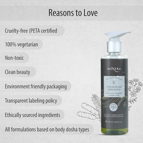 Mantra Herbal Shikakai and Bhringraj Mild Hair Cleanser For Normal Hair 250 ml - Image 3