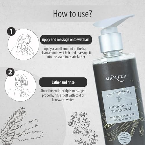 Mantra Herbal Shikakai and Bhringraj Mild Hair Cleanser For Normal Hair 250 ml - Image 5
