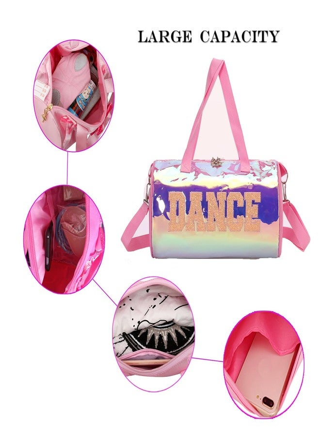 SEHXIM Cute Dance Ballet Bag Large Capacity Fashion Tote Bag Waterproof Travel Bag Yoga Bag Dance Duffle Bag, Ballet Bags for Girls (Pink) - Image 3
