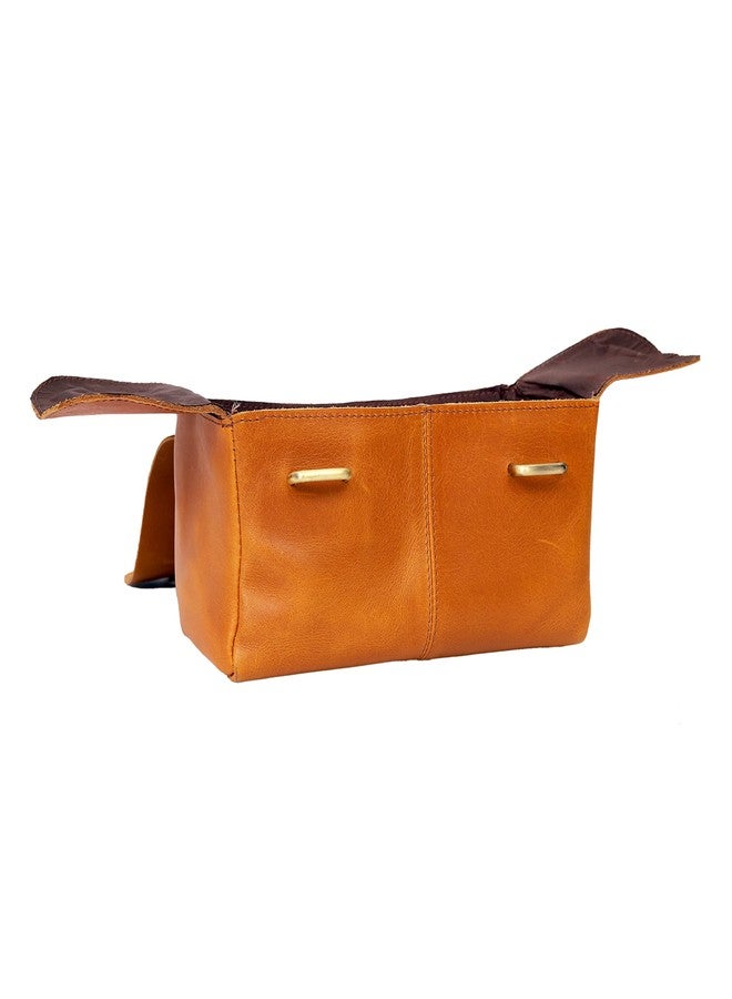 CREATIVE LEATHER ART حقيبة أدوات تجميل جلدية | حقيبة أدوات تجميل | حقيبة مكياج | منظم سفر للرجال والنساء - Image 4