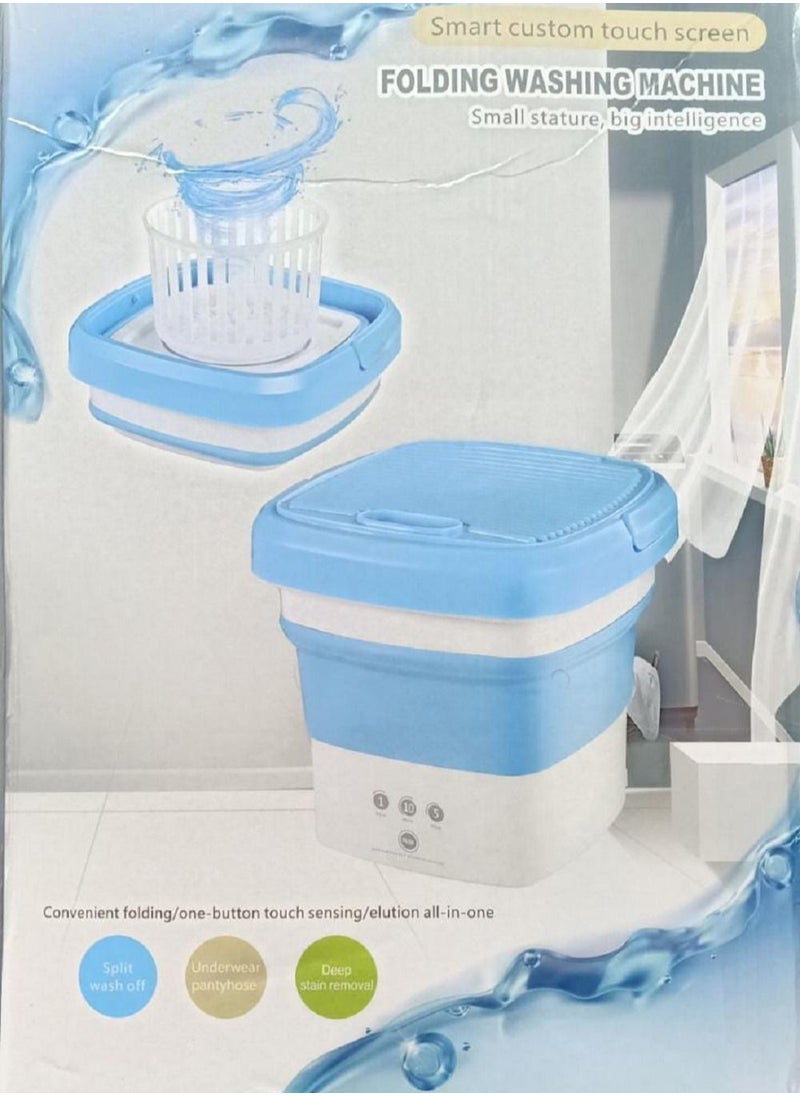 Generic - Folding wahing machine-forward and reverse pulsator imitation hand wash - Blue - Image 1